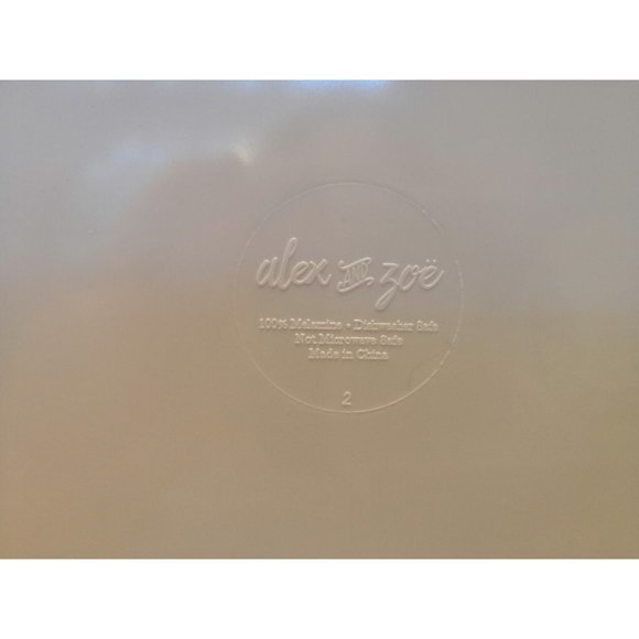 Alex And Zoe Melamine Rectangular serving Platter Cactus green white - Picture 4 of 4